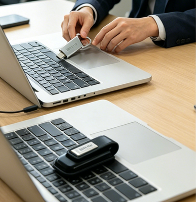 محرك أقراص فلاش USB مصنوع من جلد OEM باللون البني، وهو حل تخزين محمول أنيق ومتين مثالي لهدايا الشركات والمناسبات