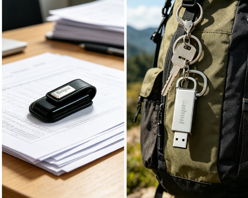 محرك أقراص فلاش USB مصنوع من جلد OEM باللون البني، وهو حل تخزين محمول أنيق ومتين مثالي لهدايا الشركات والمناسبات