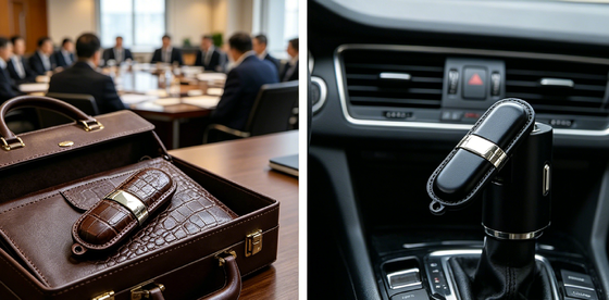 ذاكرة USB جلدية من الدرجة الأولى محرك أقراص فلاش USB جلدي يتميز بشريحة من الدرجة الأولى وطبقة خارجية من الجلد للمديرين التنفيذيين
