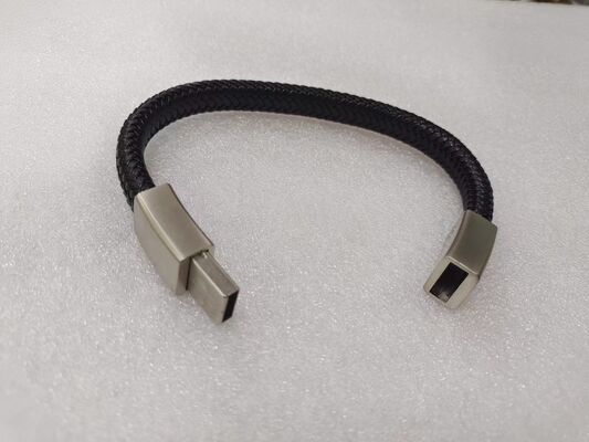 الحزام المنسوج بالمعدن USB فلاش درايف جزء الحزام المنسوج يمكن أن تفعل أي لون مخصص جزء معدني يمكن أن ليزر أو طباعة شعار مخصص
