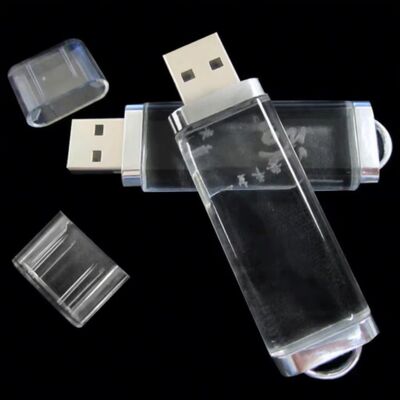 شعار منقوش على الأكريليك داخل محرك فلاش USB يدعم الاختيار الأمثل للمؤتمرات والمعارض التقنية