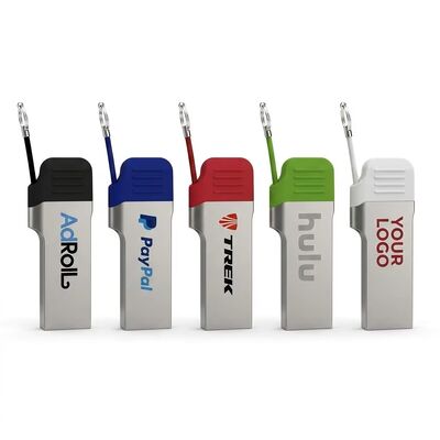 محرك فلاش USB من النوع C مع USB A مع غطاء معدني بسلسلة صغيرة يمكن الليزر وطباعة الشعار سرعة سريعة 3.2 USB و3.1 USB