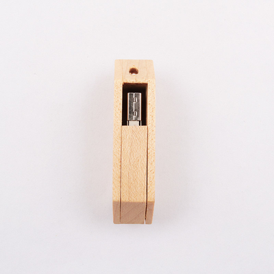 محرك أقراص فلاش USB خشبي ملتوي 180 درجة 2.0 و USB 3.0 شعار النقش 50-100 ميجابايت / ثانية