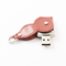 عصا USB جلدية معدنية 2.0 مع نقش / ليزر / شعار طباعة 256 جيجا بايت 50 ميجا بايت