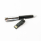 قلم حبر فلاش USB معدني يمكن أن يكون شعار الليزر باللونين الأزرق والأسود على الجسم
