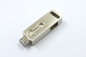 شعار الليزر Silver 2.0 OTG USB ذاكرة بياناتs 64 جيجابايت 15 ميجابايت / ثانية للأندرويد