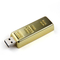 محرك فلاش USB معدني بشريط ذهبي 128 جيجا بايت 2.0 8 ميجابايت / ثانية ذاكرة كاملة OEM ODM