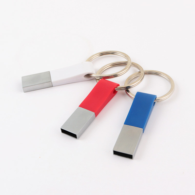 محرك فلاش USB بلاستيكي عالي السرعة 32 جيجا 64 جيجا بايت 128 جيجا مع حلقة لحقيبة ظهر مفتاح السيارة