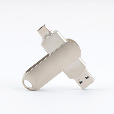 محرك فلاش USB معدني Twist TYPE C 3.0 سعة 64 جيجابايت و 128 جيجابايت و 256 جيجابايت بسرعة فائقة