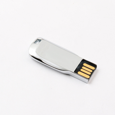 محرك قلم USB معدني فضي لامع 2.0 64 جيجابايت 128 جيجابايت 20 ميجابايت / ثانية يتوافق مع معيار الولايات المتحدة