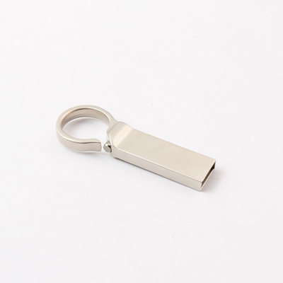 شعار مخصص محرك أقراص USB فلاش مادة فضية 2.0 64GB 128GB 20MB/S مع مفاتيح