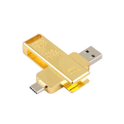 شريط ذهبي على شكل نوع C USB 3.0 سريع السرعة يتوافق مع معايير الاتحاد الأوروبي والولايات المتحدة