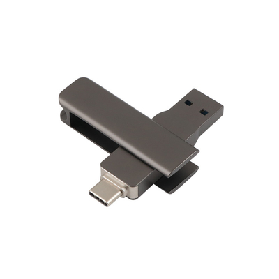 مسدس أشكال معدنية أسود من النوع C USB 3.0 متوافق مع معايير الاتحاد الأوروبي والولايات المتحدة