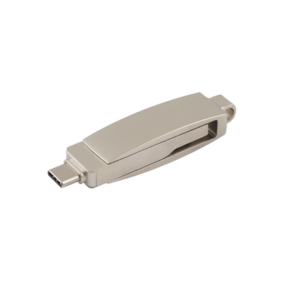 اجتاز محرك فلاش Body Silver Matt سريع السرعة من النوع C USB اختبار H2 Test EU Standrad