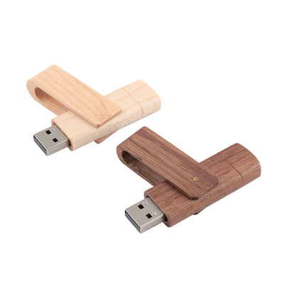 USB A ونوع c محرك أقراص فلاش USB خشبي مع نوع واجهة USB2.0/3.0 لنقل البيانات السريع