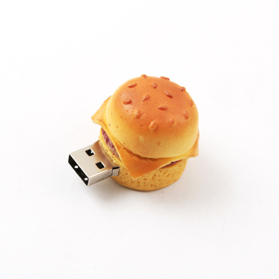 شكل هامبرجر مع سعة 512GB محركات فلاش USB مخصصة مع الاحتفاظ بالبيانات لمدة 10 سنوات