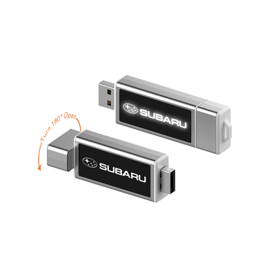 مثل الصور أظهر علبة USB كريستالية مع ضوء LED لدعم تحميل البيانات
