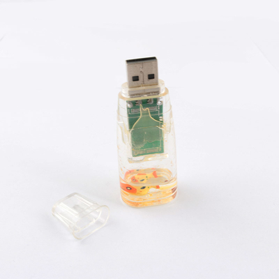 بلاستيكي سائل USB فلاش محرك القيادة الجانبي البلاستيكي داخل البطة يمكن تخصيص صنع