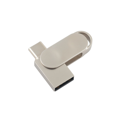 محرك أقراص فلاش USB معدني مقاوم للماء مع الفضة USB 2.0 USB 3.0 ونوع C
