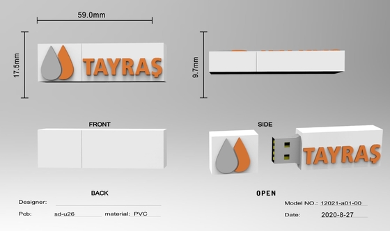 اصنع تصميمًا من شكل USB PVC مجانيًا باتباع تصميم العميل، وقم بذلك بسرعة كبيرة.