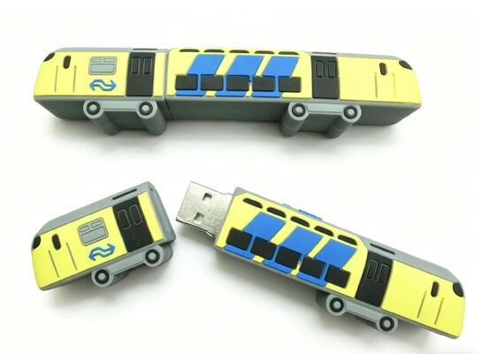 شخصية كرتونية على شكل قطار PVC USB Flash Drive مترو الأنفاق القالب USB Flash Drive