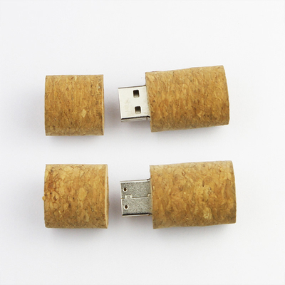 سدادة زجاجة النبيذ الأحمر محرك فلاش USB خشبي 3.0 128 جيجابايت 80 ميجابايت / ثانية
