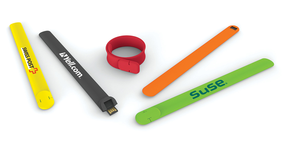 OEM ODM سيليكون سوار المعصم USB 2.0 ذاكرة بيانات 128GB UDP Flash 10MB / S.