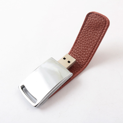 جلد حقيقي Usb عصا 2.0 3.0 محرك فلاش USB محمول 64 جيجابايت 30 ميجابايت / ثانية