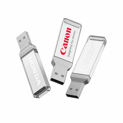 8GB 128GB UDP Flash كريستال USB عصا 2.0 شفاف أكريليك