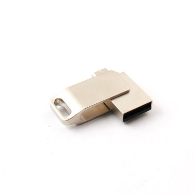 OTG ذكري المظهر Metal Usb ذاكرة بيانات 128 جيجا بايت ذاكرة USB mini UDP 15 ميجا بايت / ثانية