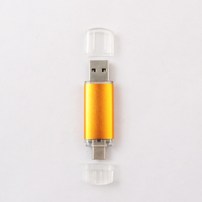 محرك أقراص فلاش USB معدني سعة 256 جيجا بايت لشعار الليزر لهاتف Android Iphone