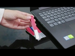 محرك فلاش USB من الجلد الأسود مع حلقة رئيسية تجعل الشعار سريعًا بسرعة USB 2.0 و 3.0