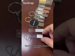 جزء كريستالي كبير يمكن أن يحفر شعار USB Stick 2.0 أكريليك شفاف